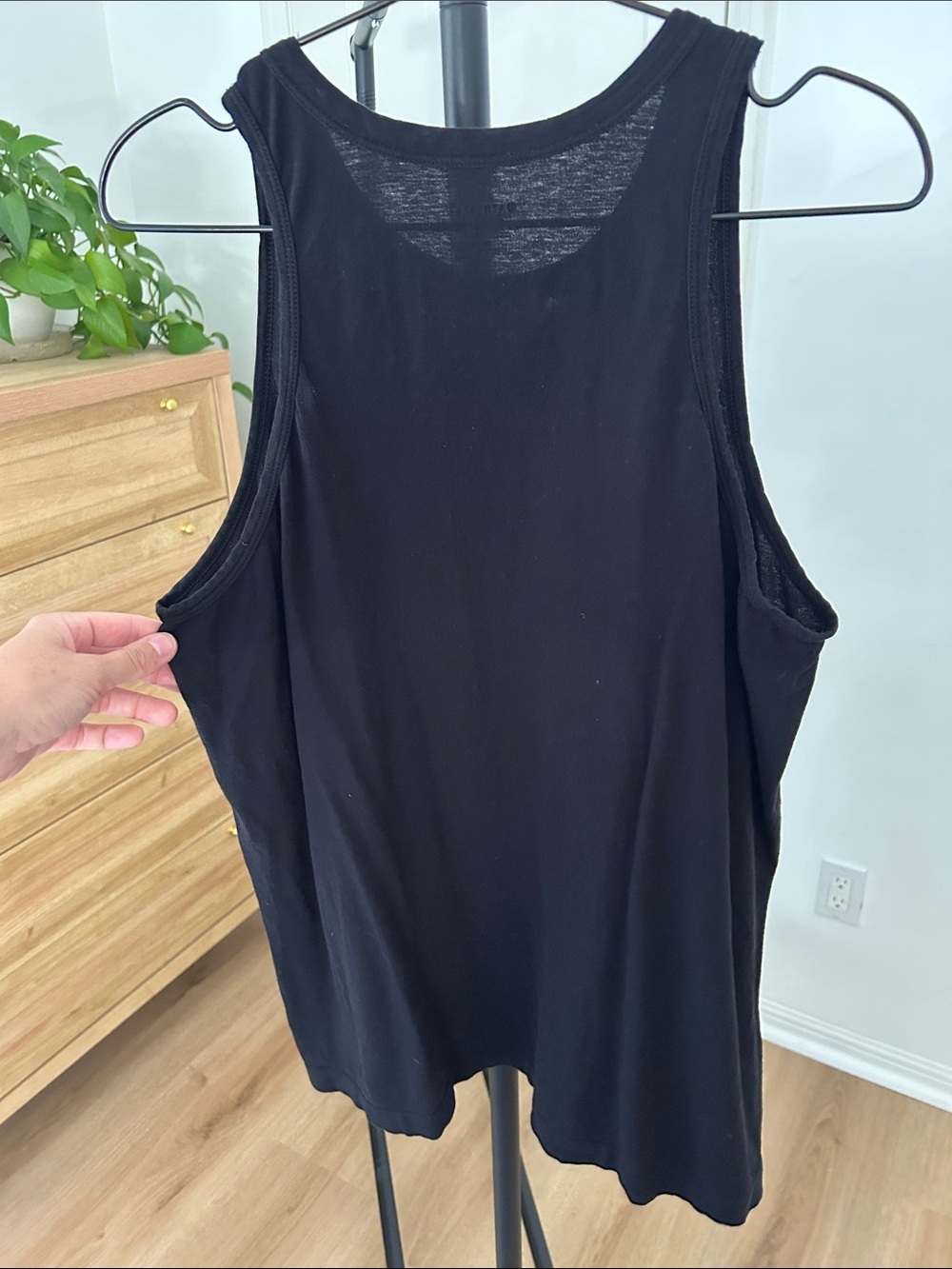 Athleta 100% Cotton Tank. Size XL. PTP 20”. Black - Picture 2 of 3